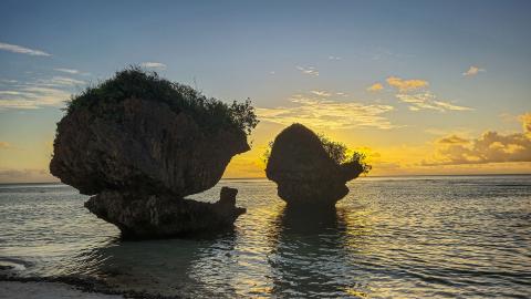 Hila'an Beach: Guam's Famous Mushroom Rocks